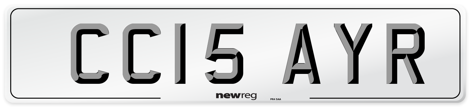 CC15 AYR Number Plate from New Reg